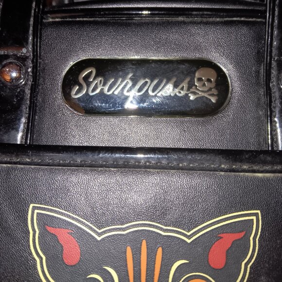 Sourpuss Clothing Black Cats Mini Bowler Bag HTF - Picture 5 of 6